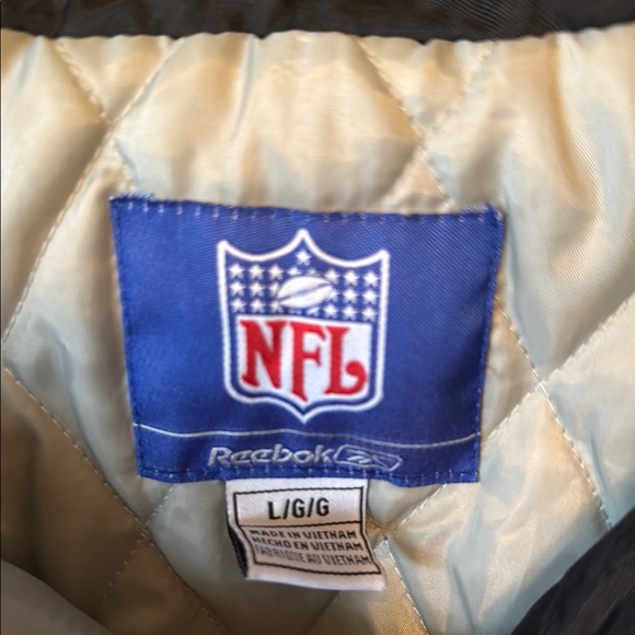 Reebok NFL Black‎ Quilted Jacket - Picture 2 of 6